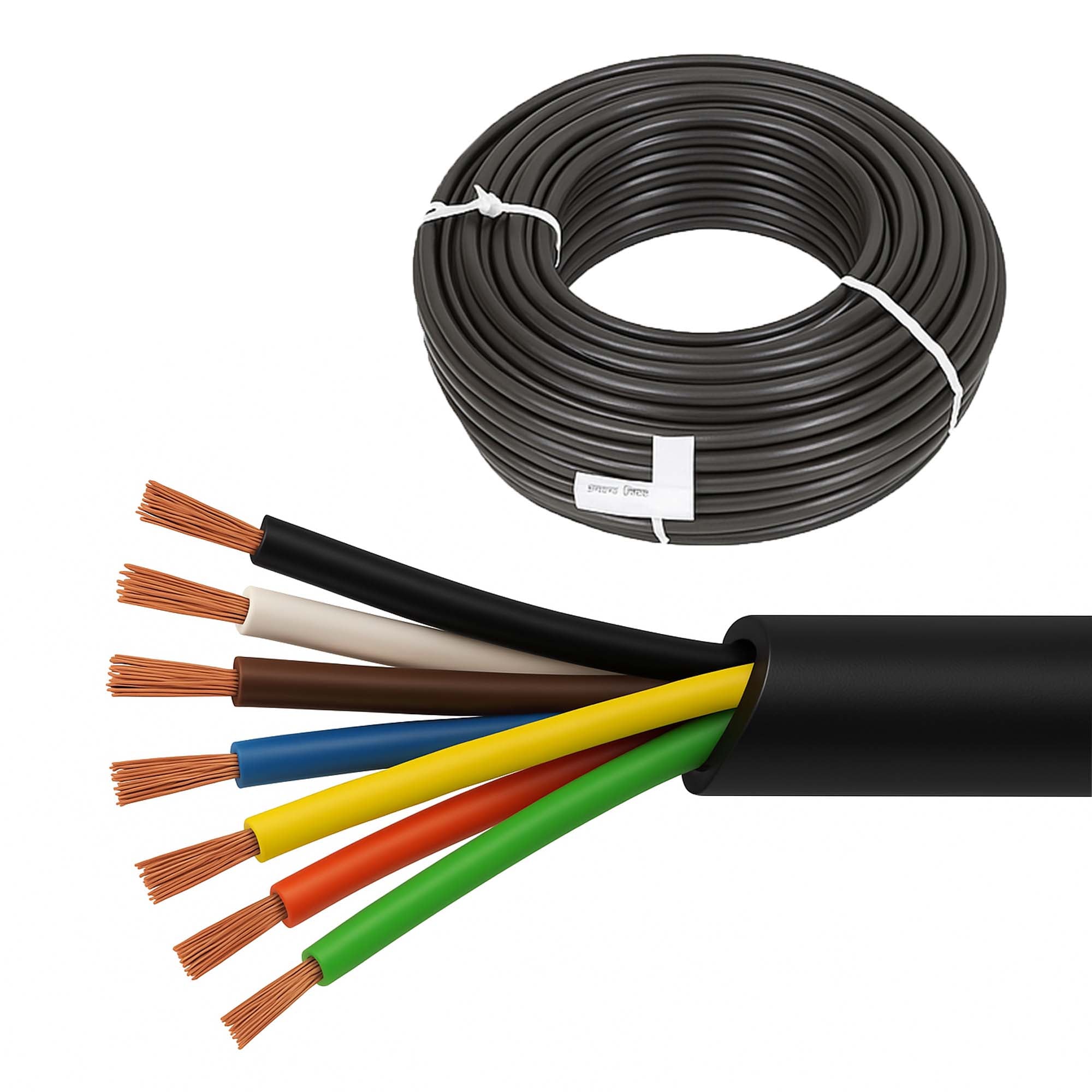 50m Rolle 7x1,5mm² Fahrzeugleitung 7-adrig KFZ-Kabel TMN-Handels GmbH trailerteile.eu.