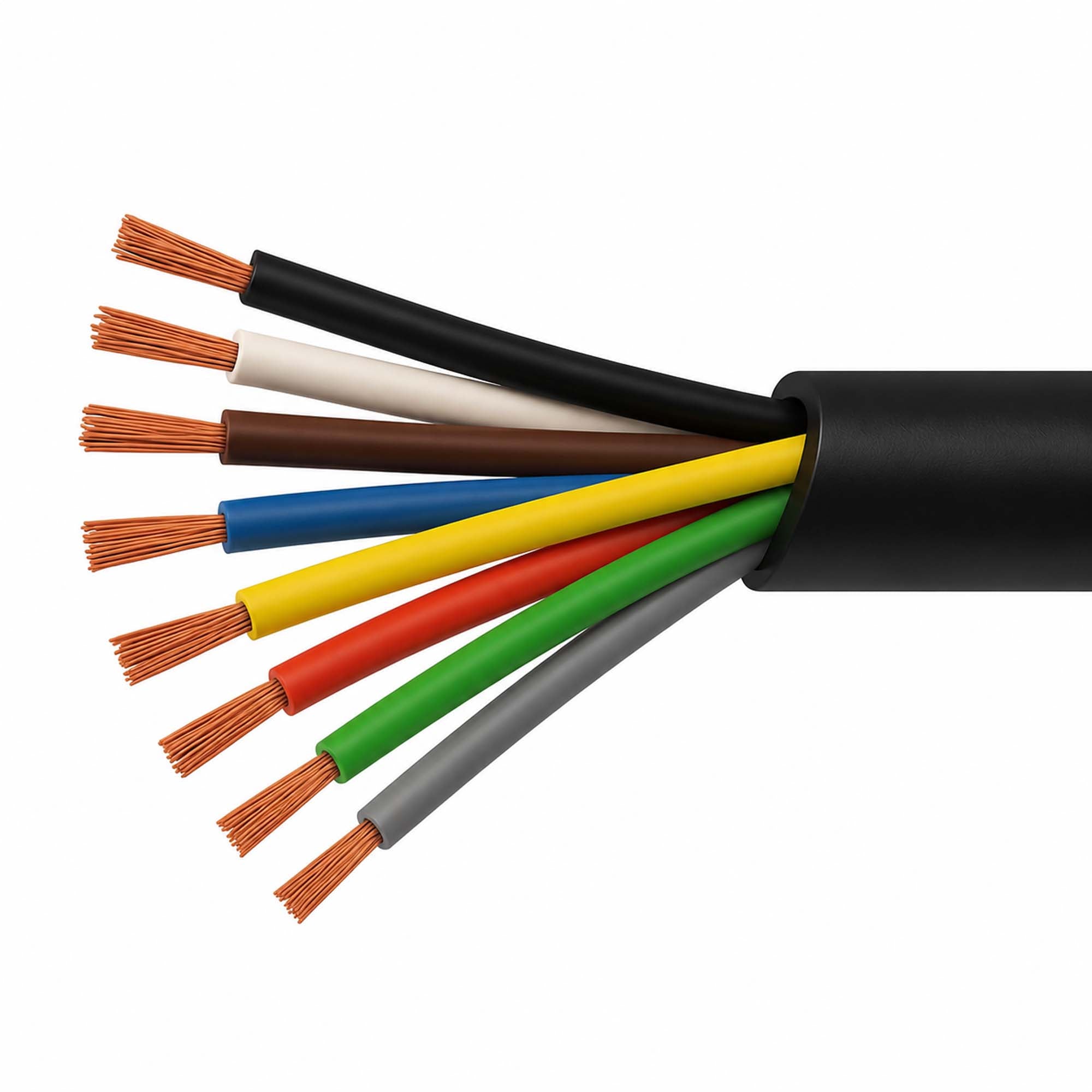 8x1,5mm² Fahrzeugleitung 8-adrig KFZ-Kabel Meterware TheDrive trailerteile.eu.