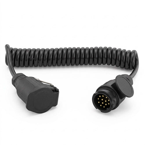 13-poliges Spiral-Verlängerungskabel 12 V bis 2,0 m für Pkw-Anhänger KAMAR trailerteile.eu.