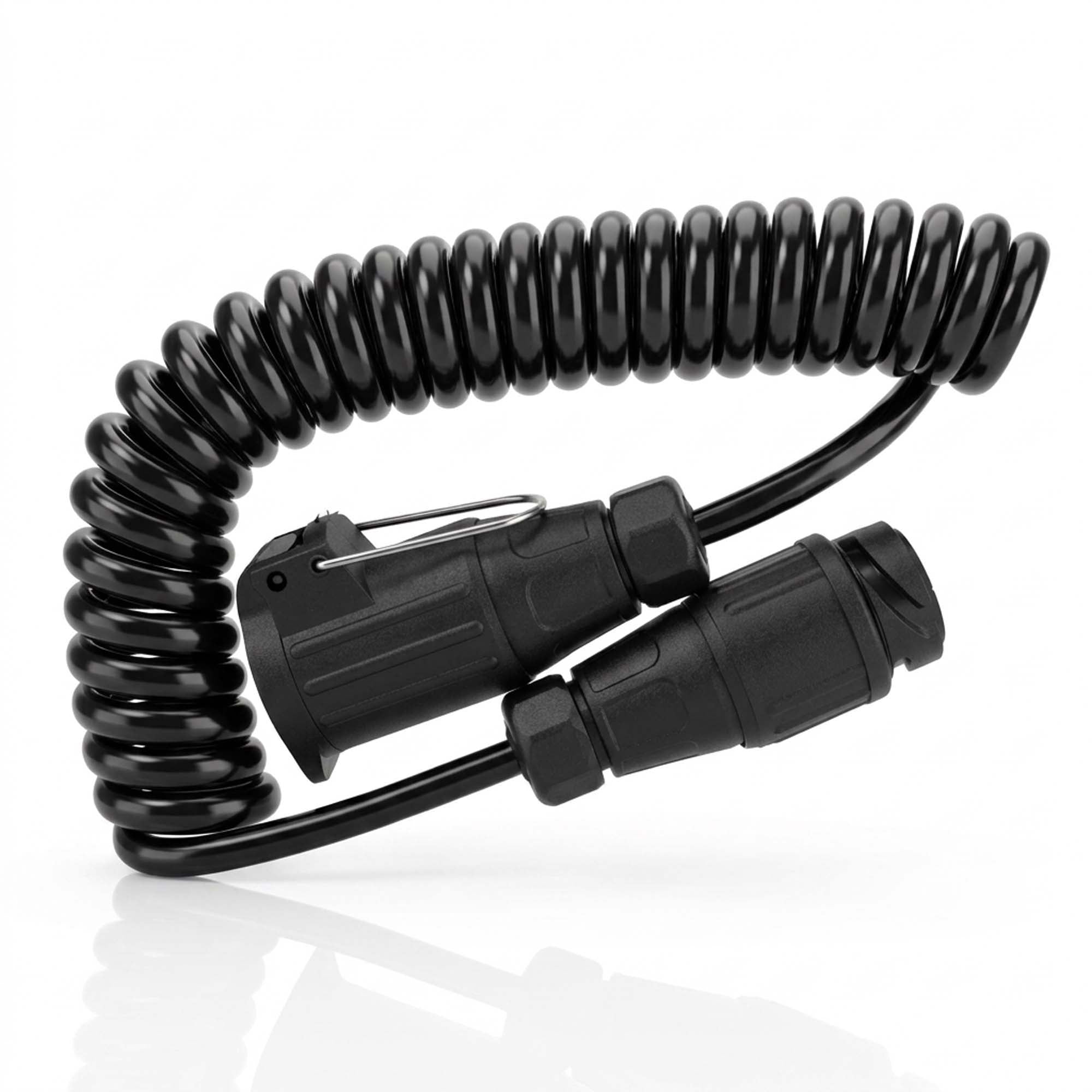 13-poliges Spiral-Verlängerungskabel 12 V bis 2,0 m für Pkw-Anhänger KAMAR trailerteile.eu.