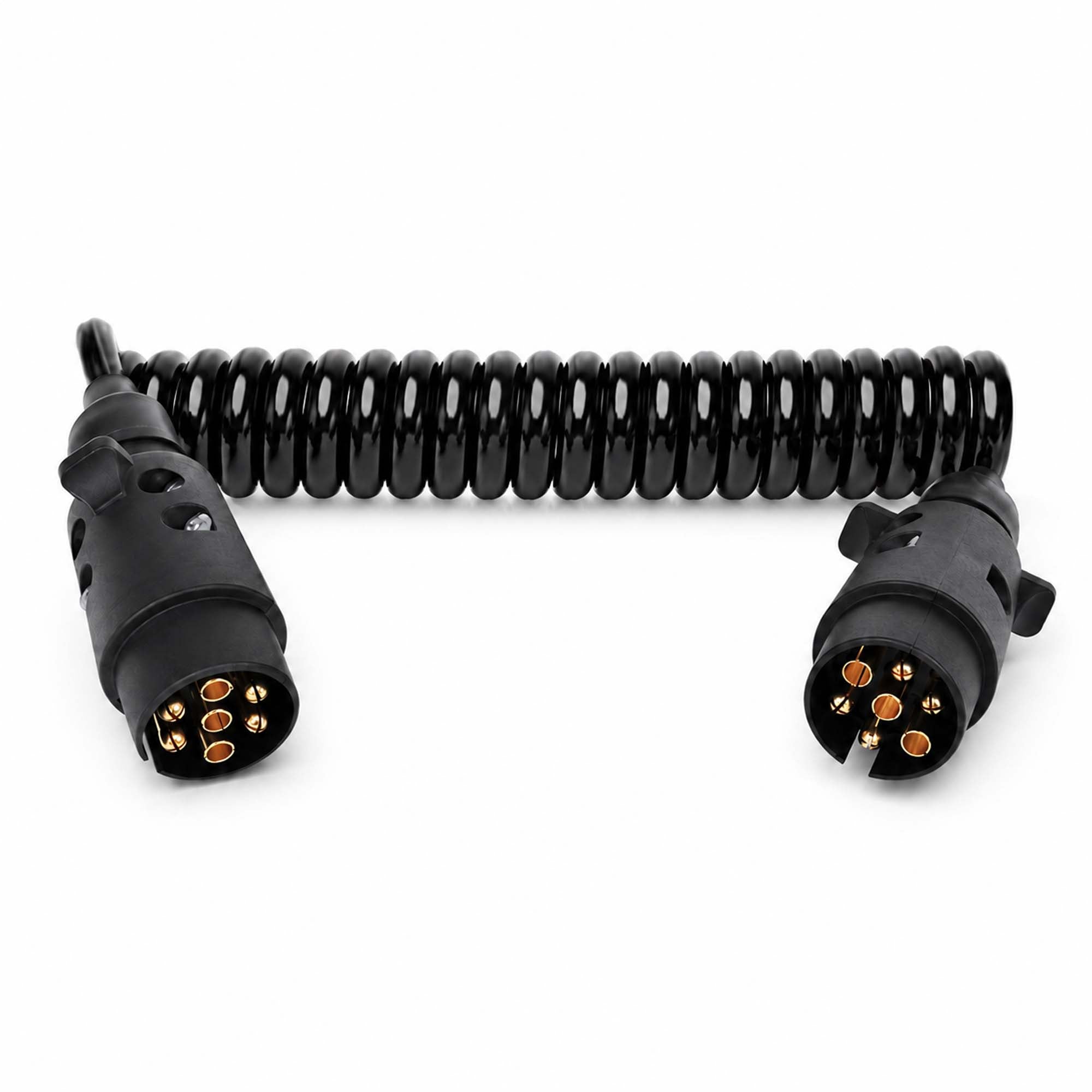 Anhänger Spiral-Verlängerungskabel 3m mit Stecker/Stecker 7-polig