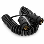 Anhänger Spiral-Verlängerungskabel 5m mit Stecker/Stecker 7-polig