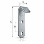 Abspannhaken Planenhaken 53 x13mm Stahlblech verzinkt TheDrive trailerteile.eu.