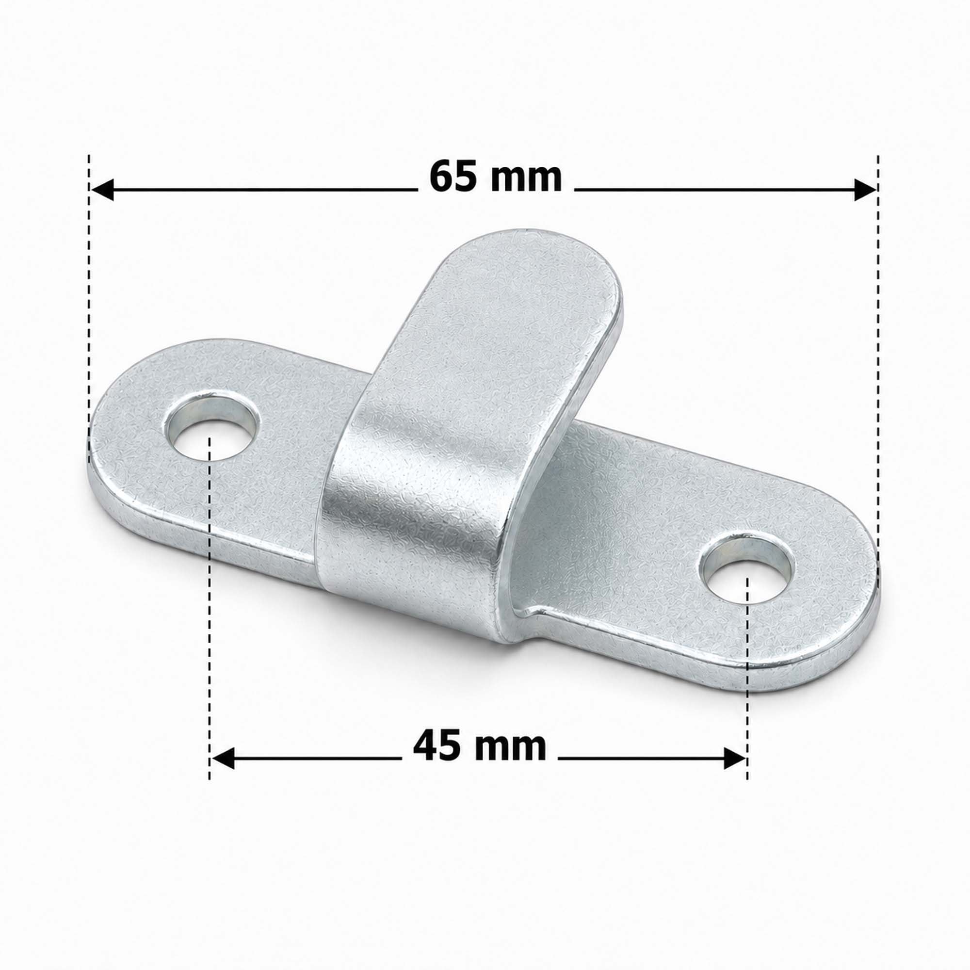 Abspannhaken Zweilochhaken Planenhaken verzinkt 65 mm für Anhänger
