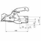 AL-KO AK 351 Profi Kugelkupplung Ø 60 mm – 3.500 kg – 350 kg Stützlast – 1222636 AL-KO trailerteile.eu.