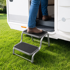 Doppeltrittstufe für Wohnwagen Haushalt Camping 2 Stufen bis150kg TheDrive trailerteile.eu.