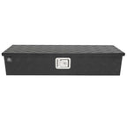 Deichselbox Werkzeugbox Staubox 950x320x190mm Alu Riffelblech Schwarz