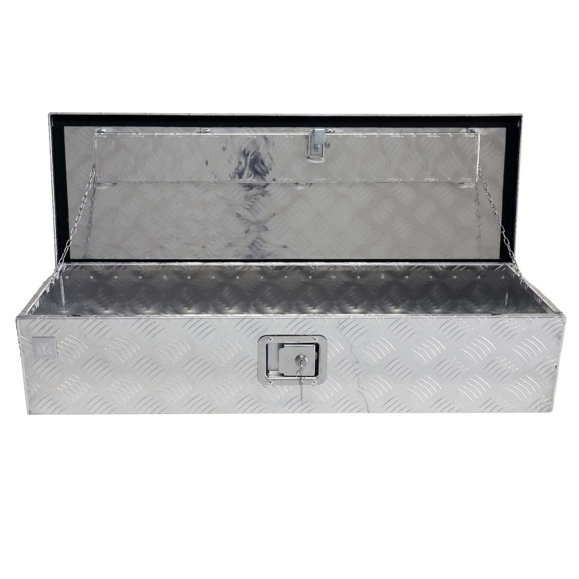 Deichselbox Werkzeugbox Staubox 950x320x190mm Alu Riffelblech