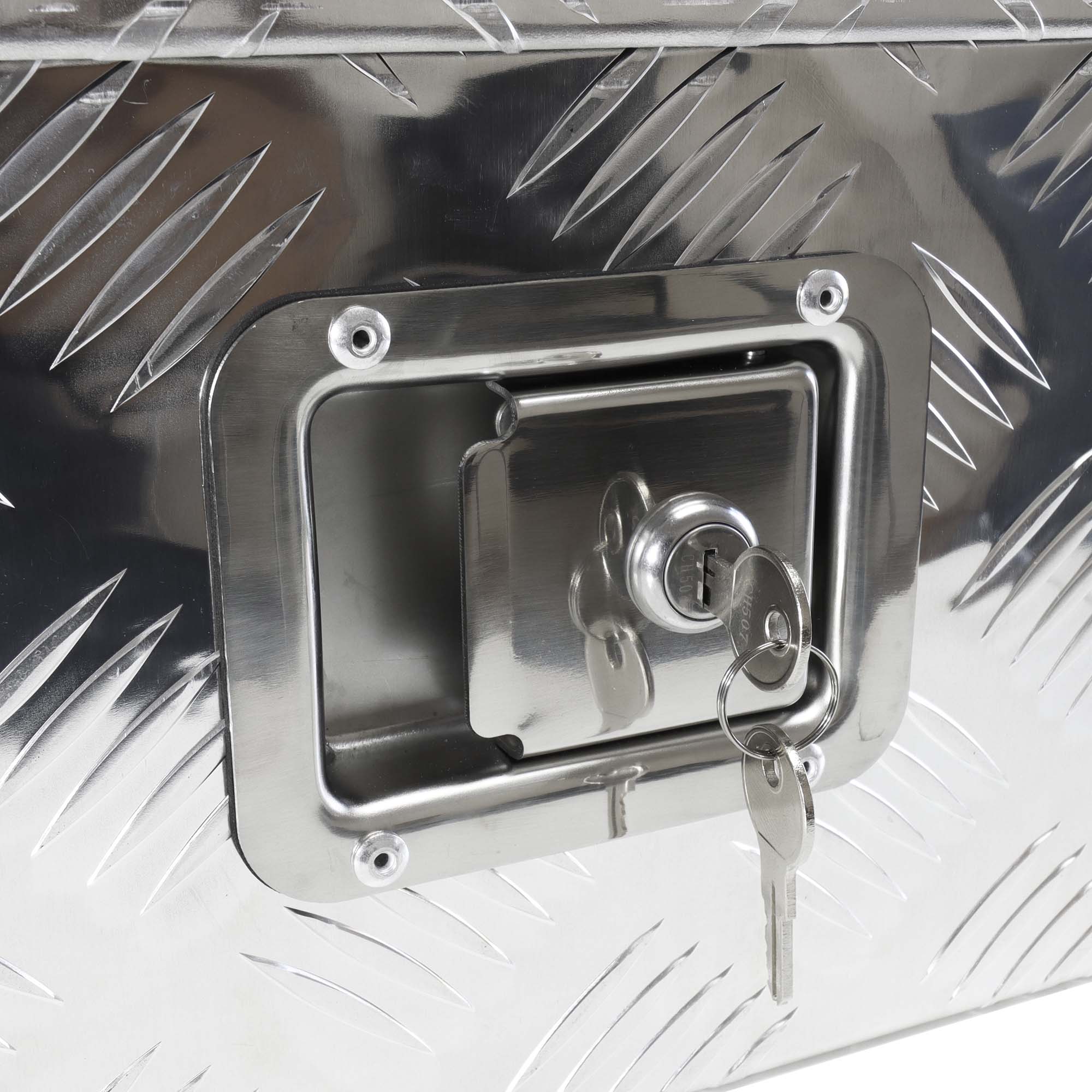 Deichselbox Werkzeugbox Staubox 950x320x190mm Alu Riffelblech