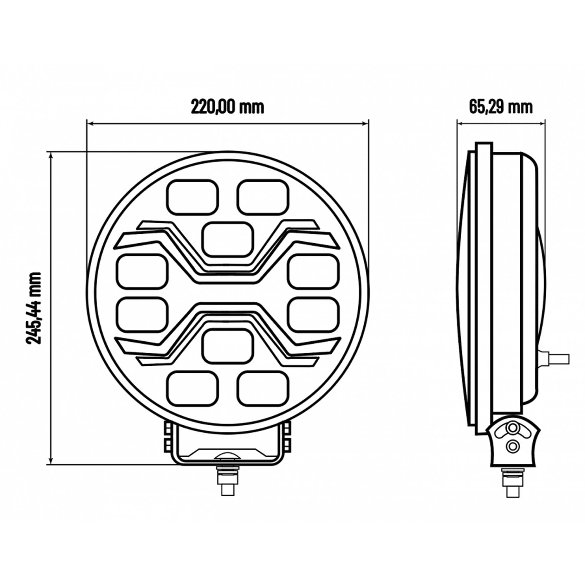 80W LED Zusatzscheinwerfer X-SPIDER TOXIC 12 - 24W KAMAR trailerteile.eu.