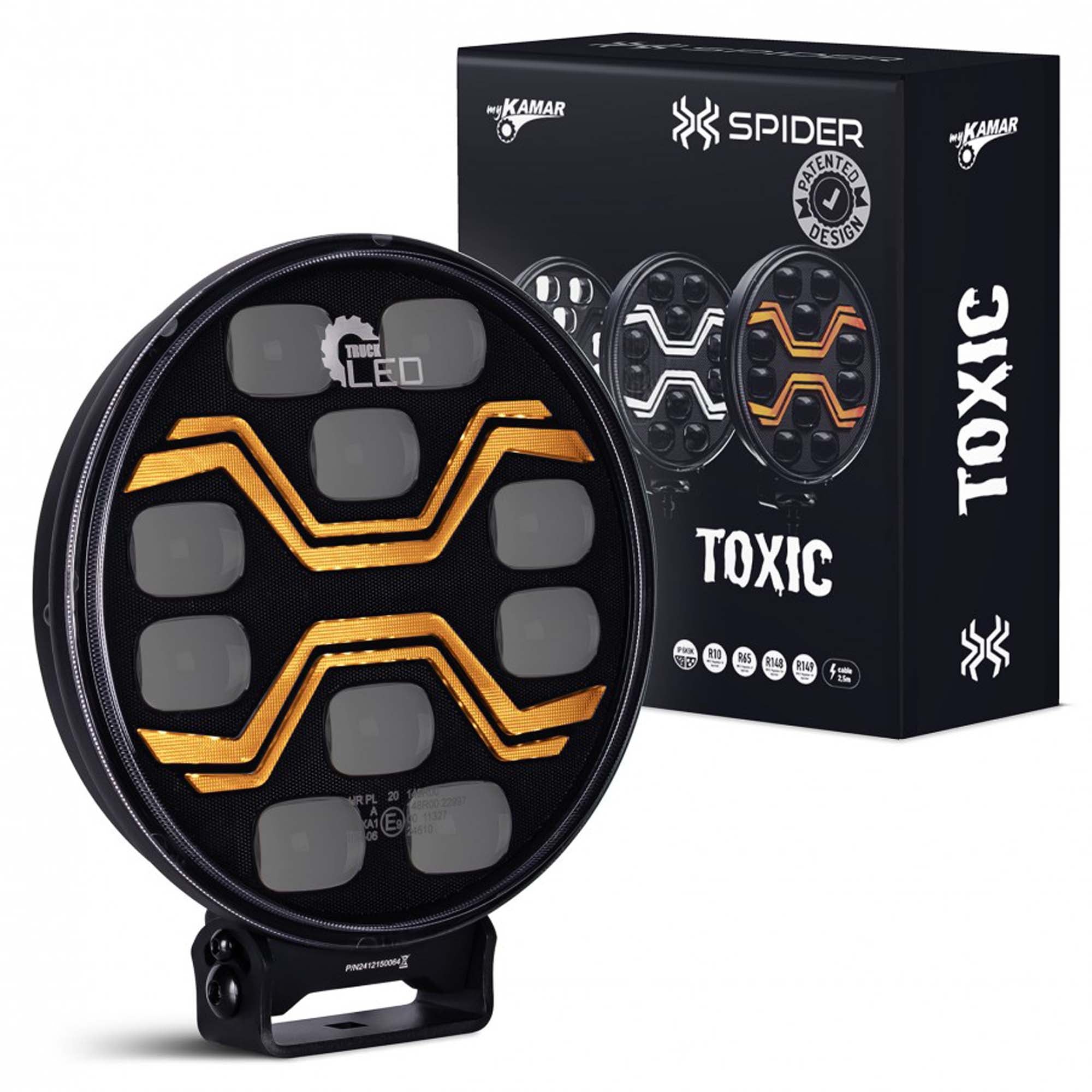 80W LED Zusatzscheinwerfer X-SPIDER TOXIC 12 - 24W KAMAR trailerteile.eu.