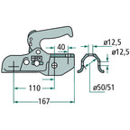 Kugelkupplung WW220 R-B Ø 50/51