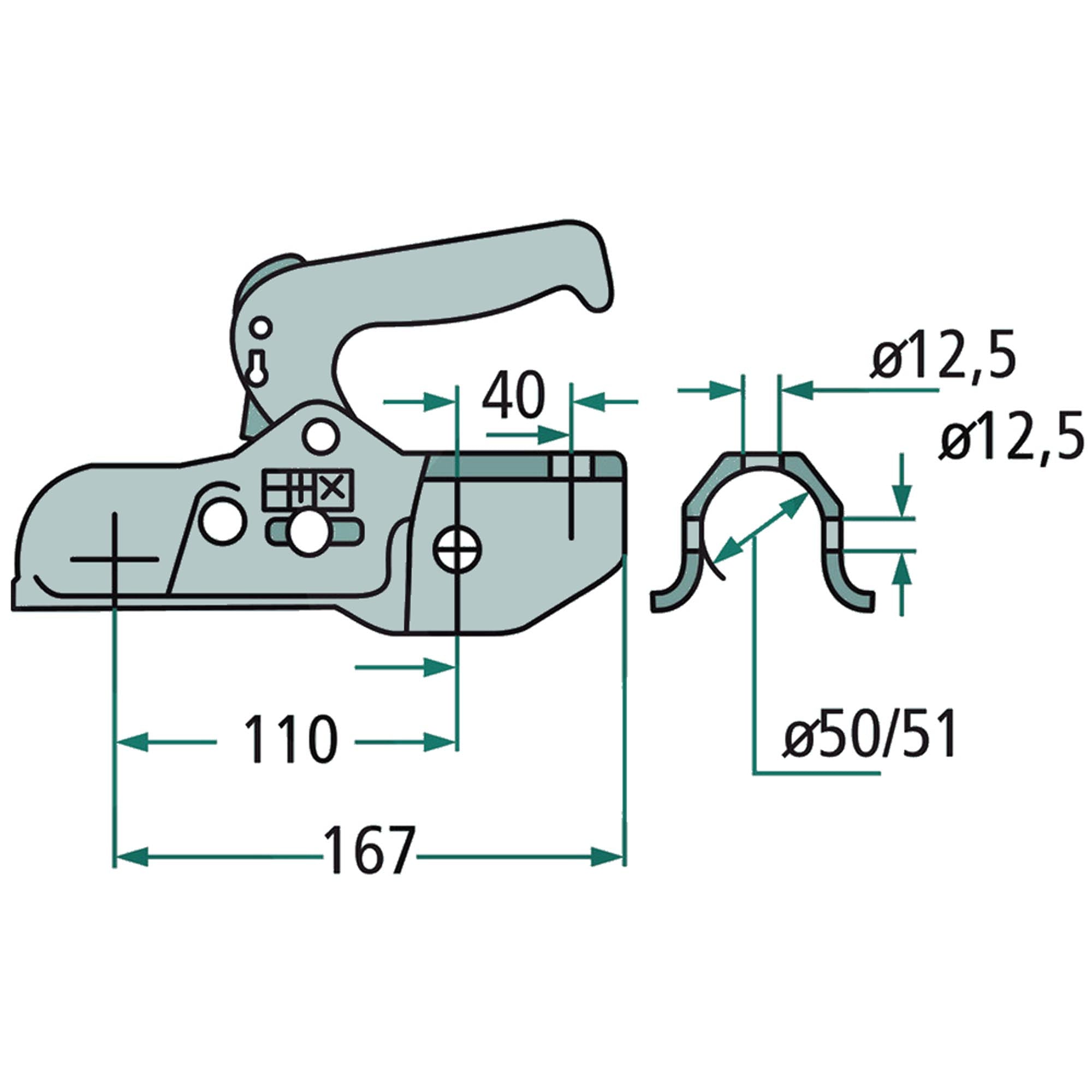Kugelkupplung WW220 R-B Ø 50/51