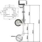 Stützrad 500KG TD60PV 225x65 XL-Länge mit Ergo-Griff TheDrive trailerteile.eu.