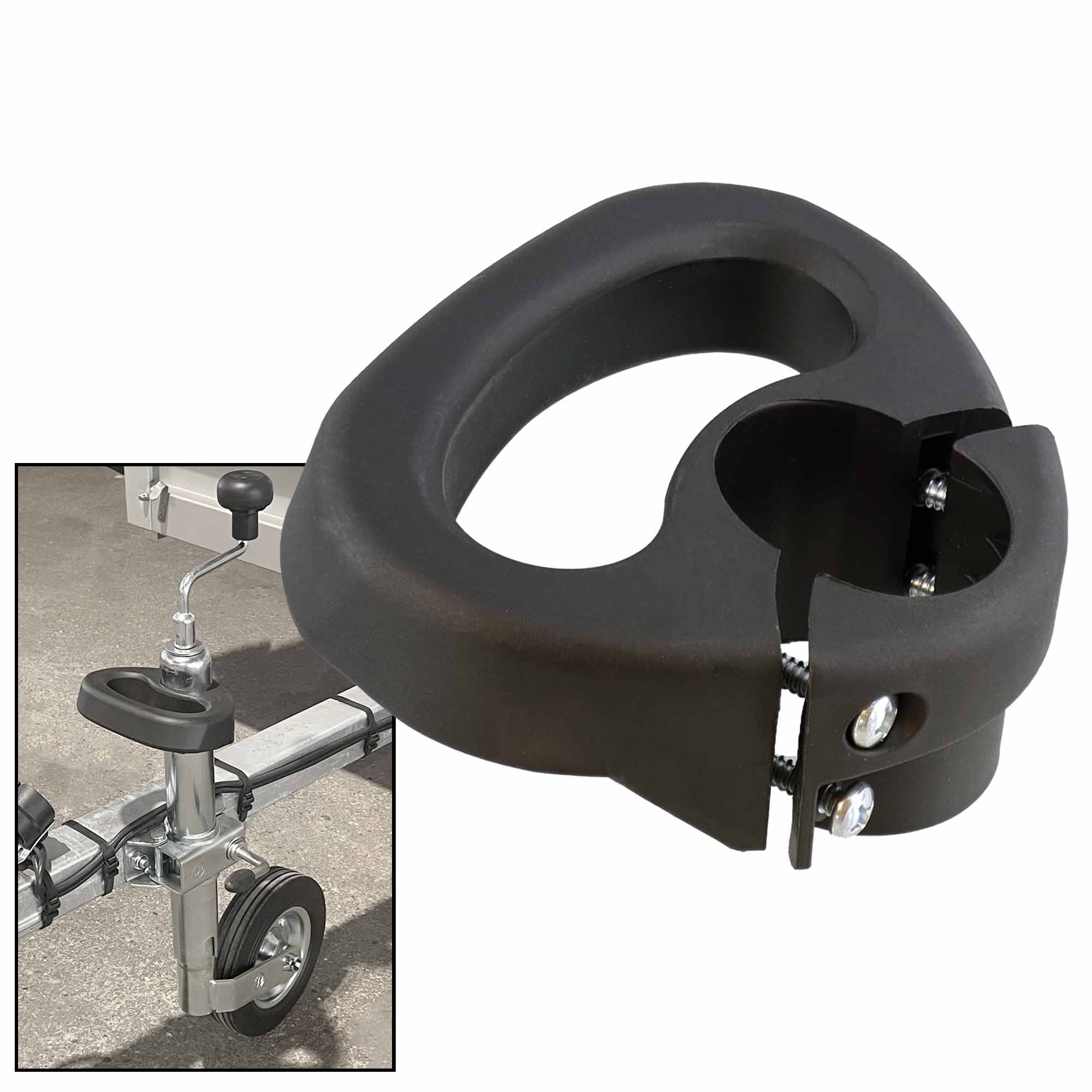 Rangiergriff für Stützrad 48mm Schwarz