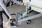 Anhänger Automatik Stützrad 60mm 400kg Stützlast mit Anbausatz TheDrive trailerteile.eu.
