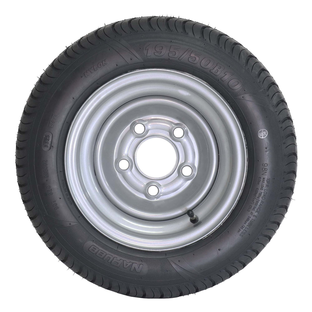 Komplettrad 195/50 B10 98N M+S auf 6Jx10H2 Felge 5x112 ET-4 TMN-Handels GmbH trailerteile.eu.
