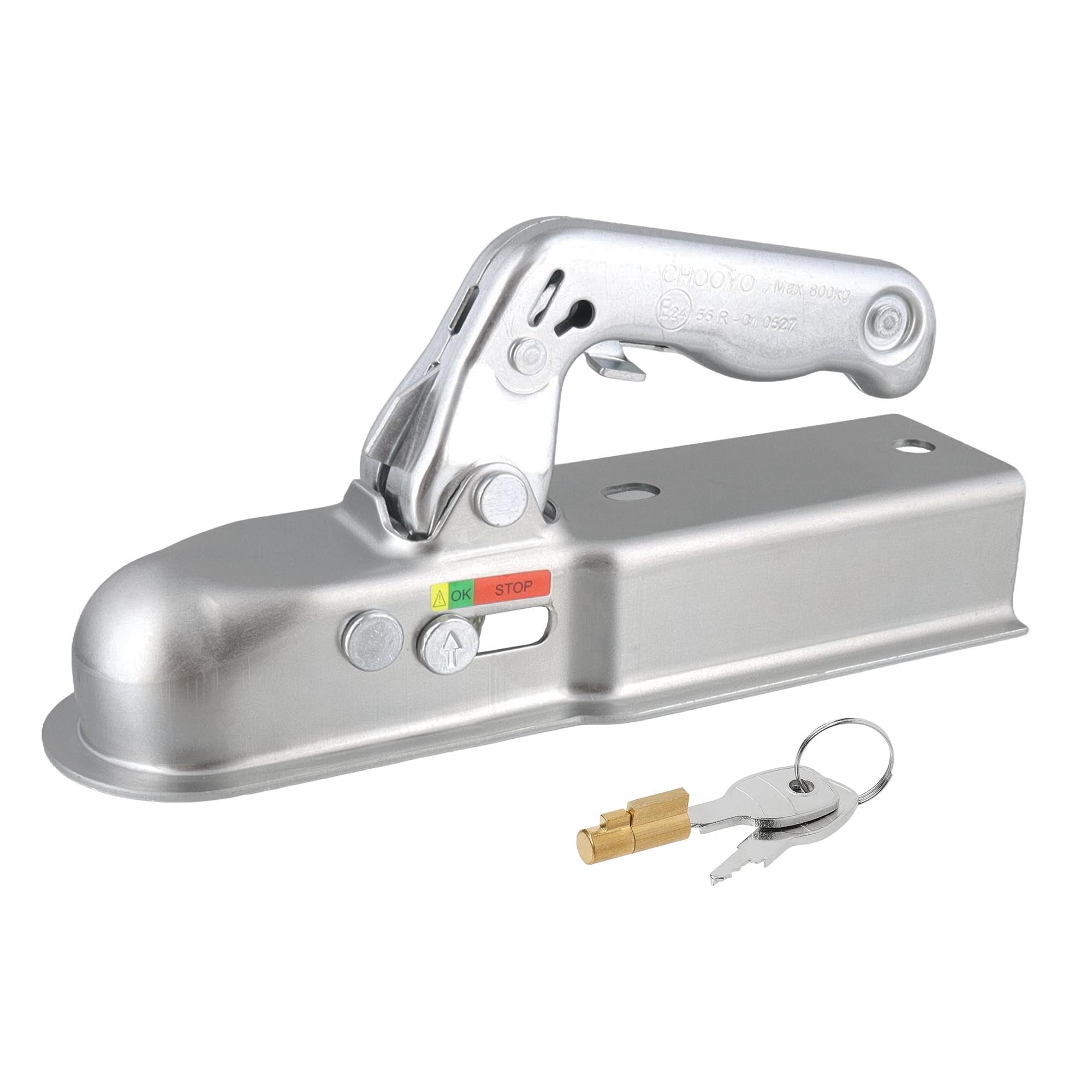 Set Kugelkupplung 60mm Vierkant 800kg mit Steckschloss