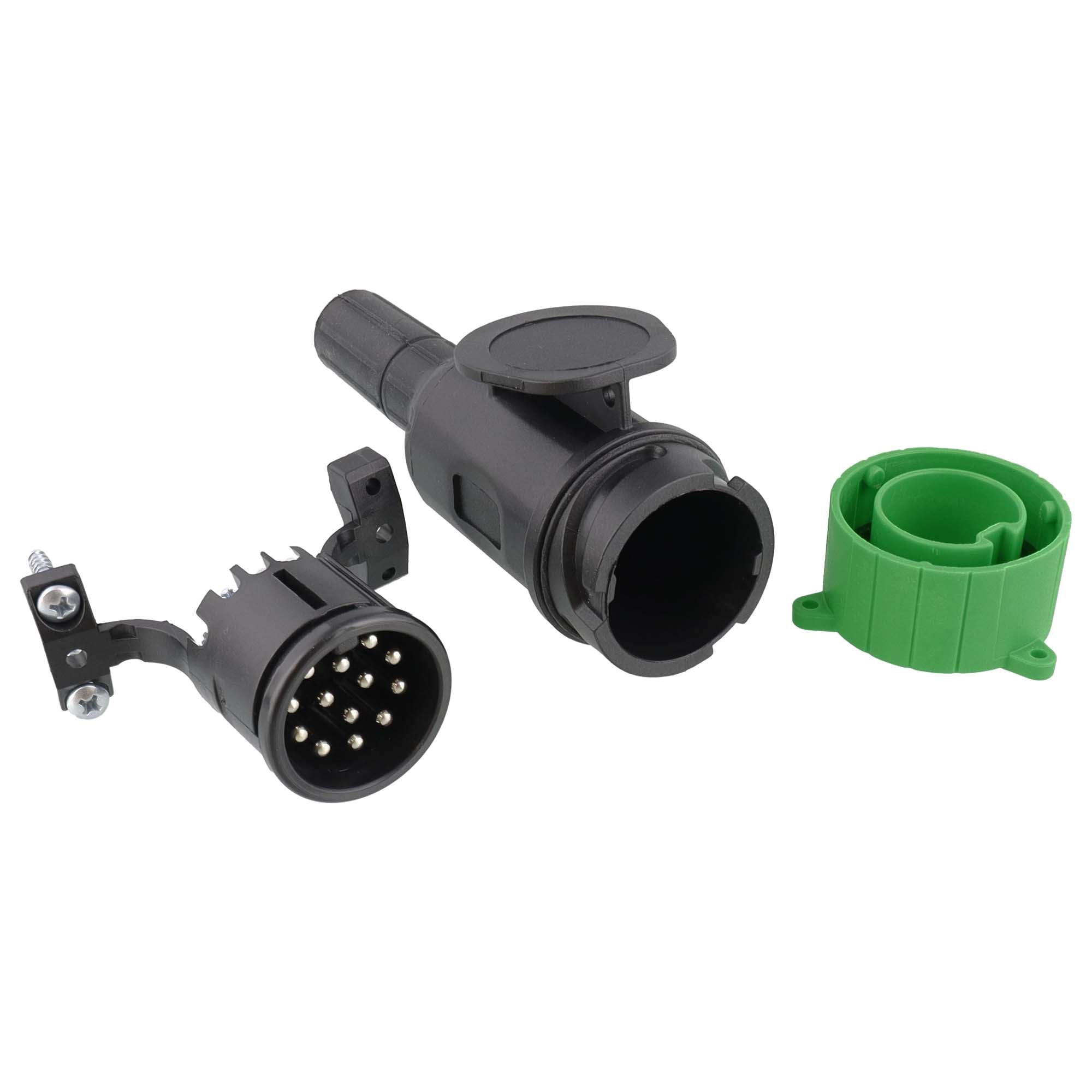 Stecker 13-polig staub- und wassergeschützt mit Kappe 1-Loch Premium