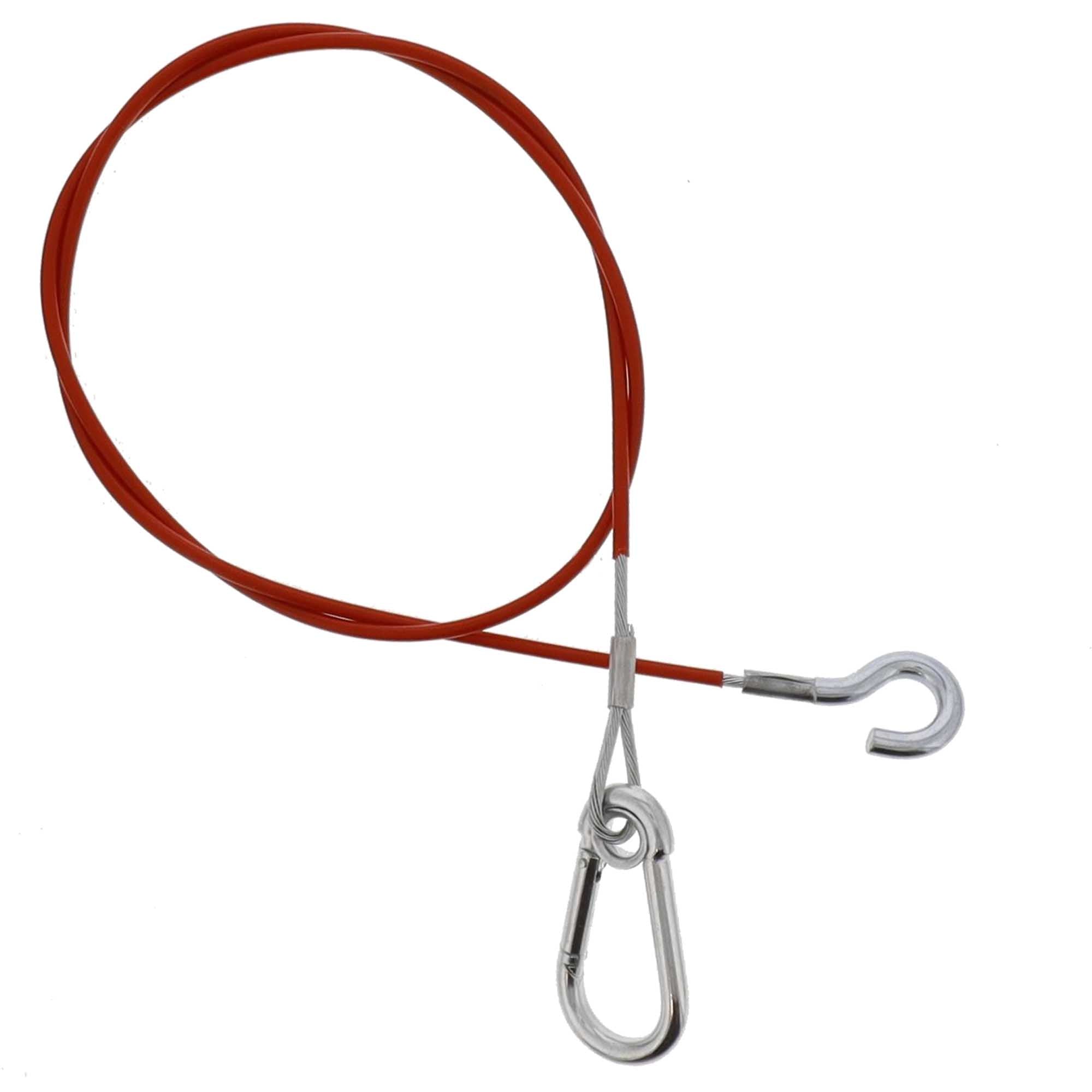 Abreißseil für Anhänger 1050mm mit Karabiner u. Haken