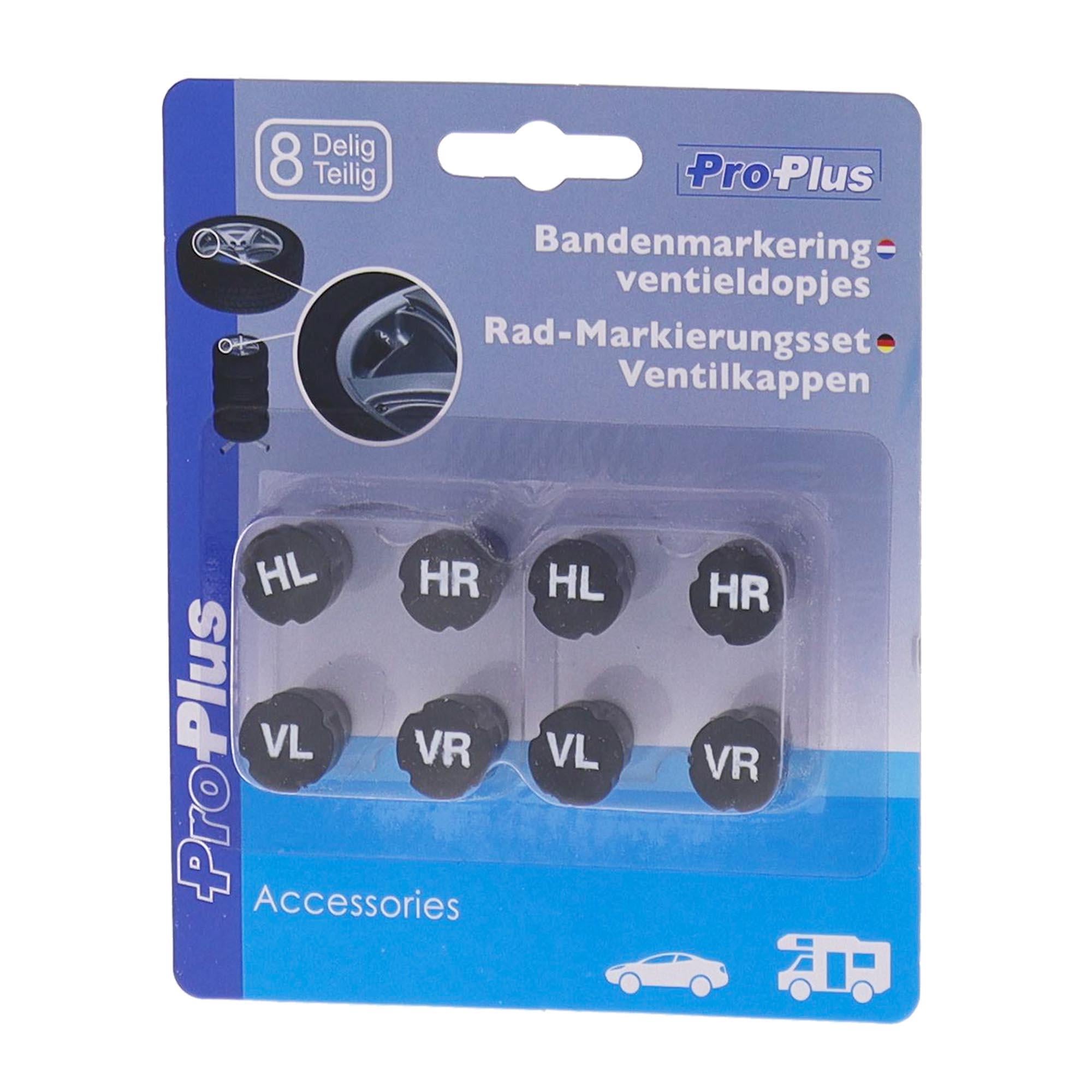 Rad-Markierungsset Ventilkappen 8-teilig