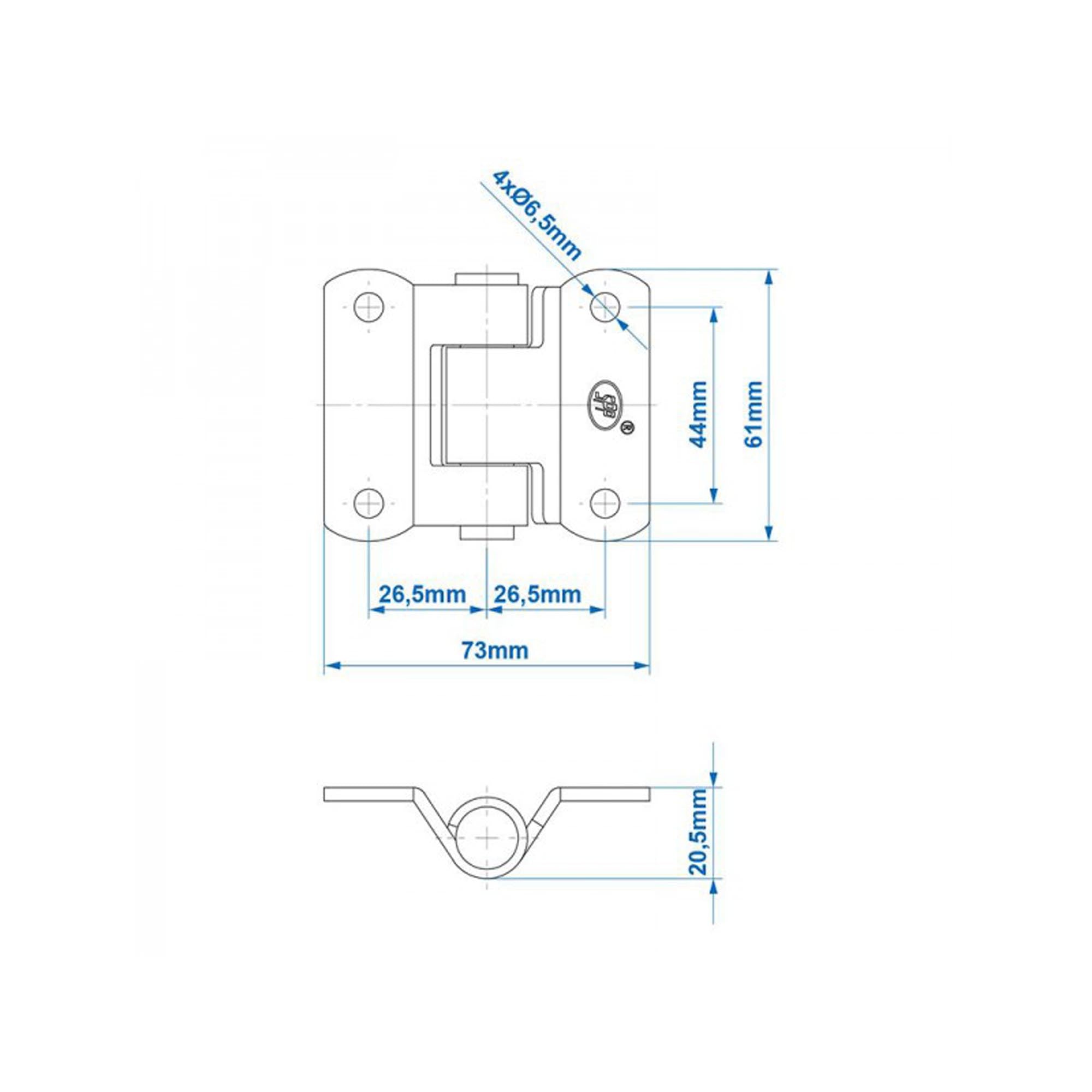 SPP Scharnier für Ladebordwände und Transportkisten ZW-02.40