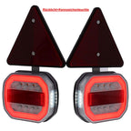 LED 12/24V Anhänger Rückleuchten Set mit Magneten und Rückstrahler