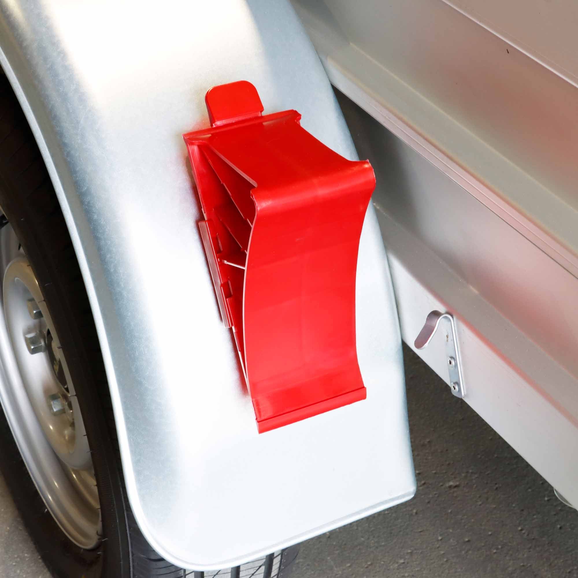 Unterlegkeil Bremskeil Rot mit Klipp-Halter