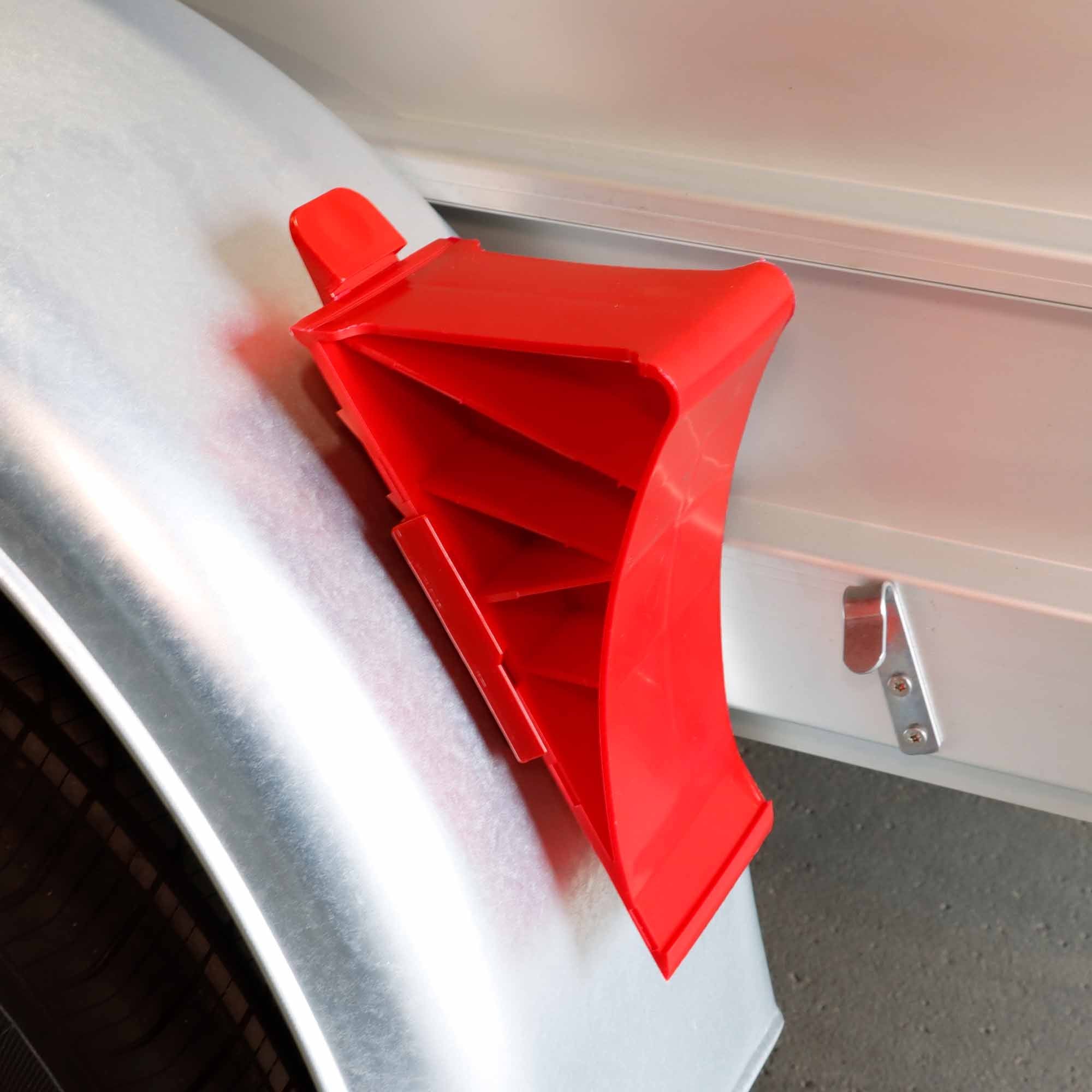 Unterlegkeil Bremskeil Rot mit Klipp-Halter