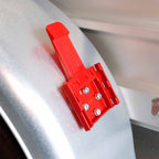 Unterlegkeil Bremskeil Rot mit Klipp-Halter