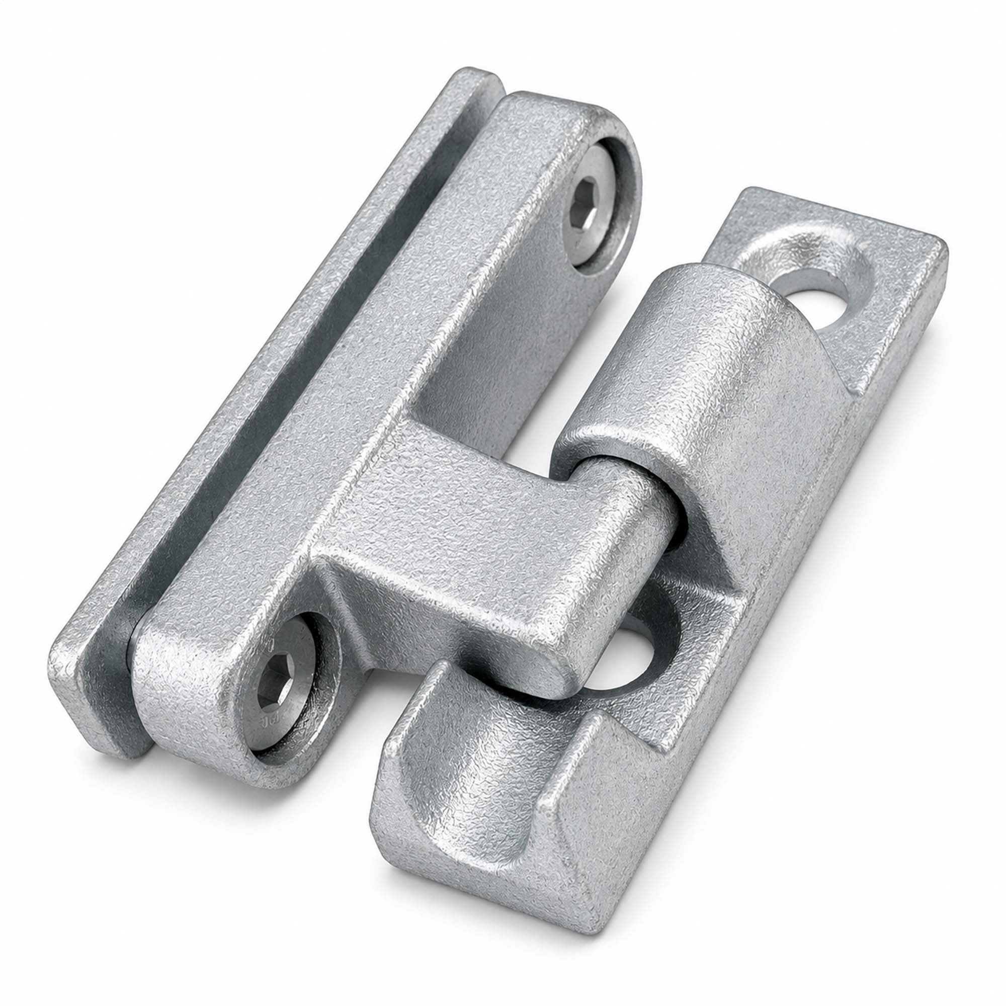 Scharnierset für Alubordwände von PKW-Anhängern – 4 Scharnierlager, 4 Scharnierbolzen, Gegenplatten und M8 Schrauben TheDrive trailerteile.eu.