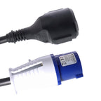 Adapterkabel CEE-Stecker auf Schuko-Kupplung 1,5m 3x2,5mm² H07RNG 230V IP44