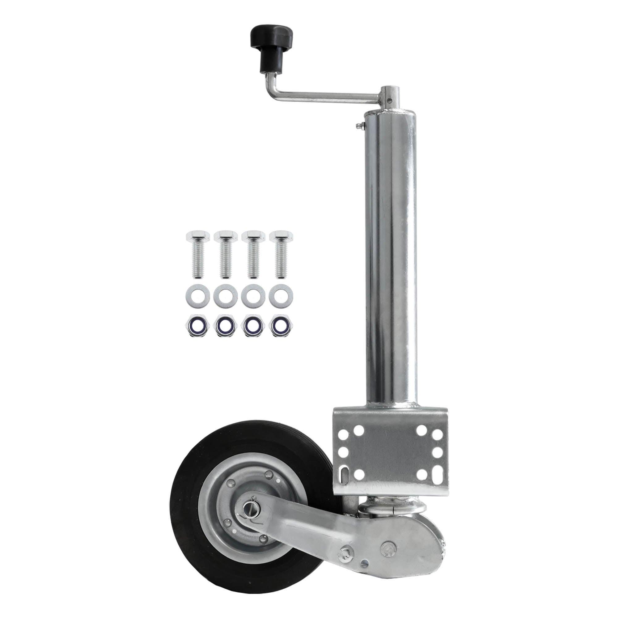 Anhänger Automatik Stützrad 60mm 400kg Stützlast mit Anbausatz TheDrive trailerteile.eu.