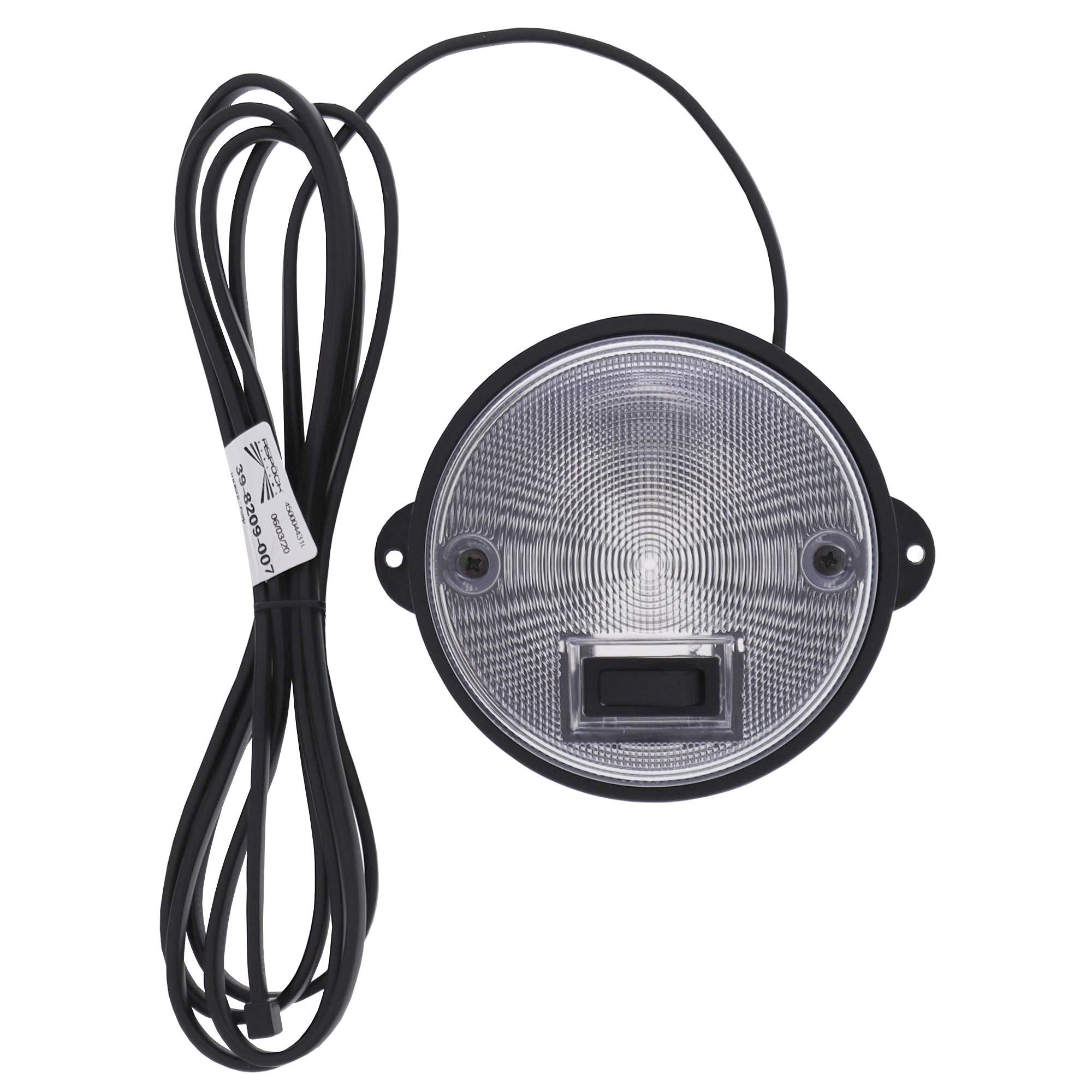 Aspöck Innenleuchte Inpoint Schwarz 120mm mit Schalter 2,5m DC Kabel