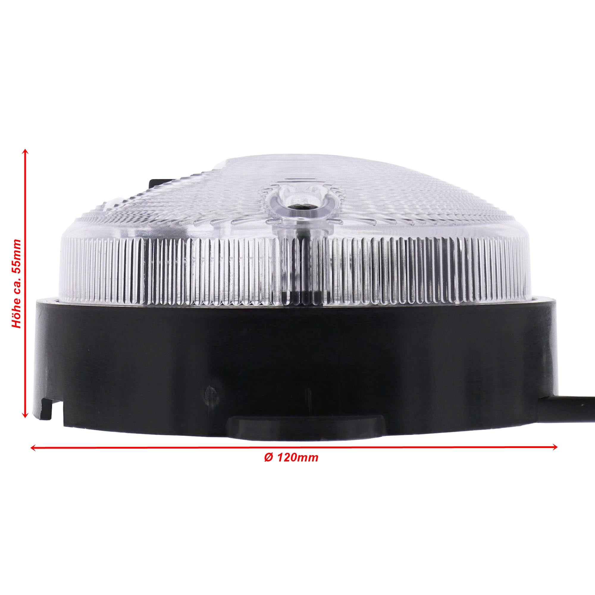 Aspöck Innenleuchte Inpoint Schwarz 120mm mit Schalter 2,5m DC Kabel