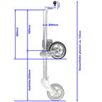 Stützrad 500KG TD60V-XL 230x80 extra Lang