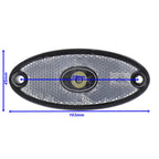 Aspöck 12V Flatpoint II LED Positionsleuchte weiß 1m DC-Kabel