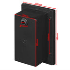 CEE-Einspeisestecker Einbau rechteckig schwarz