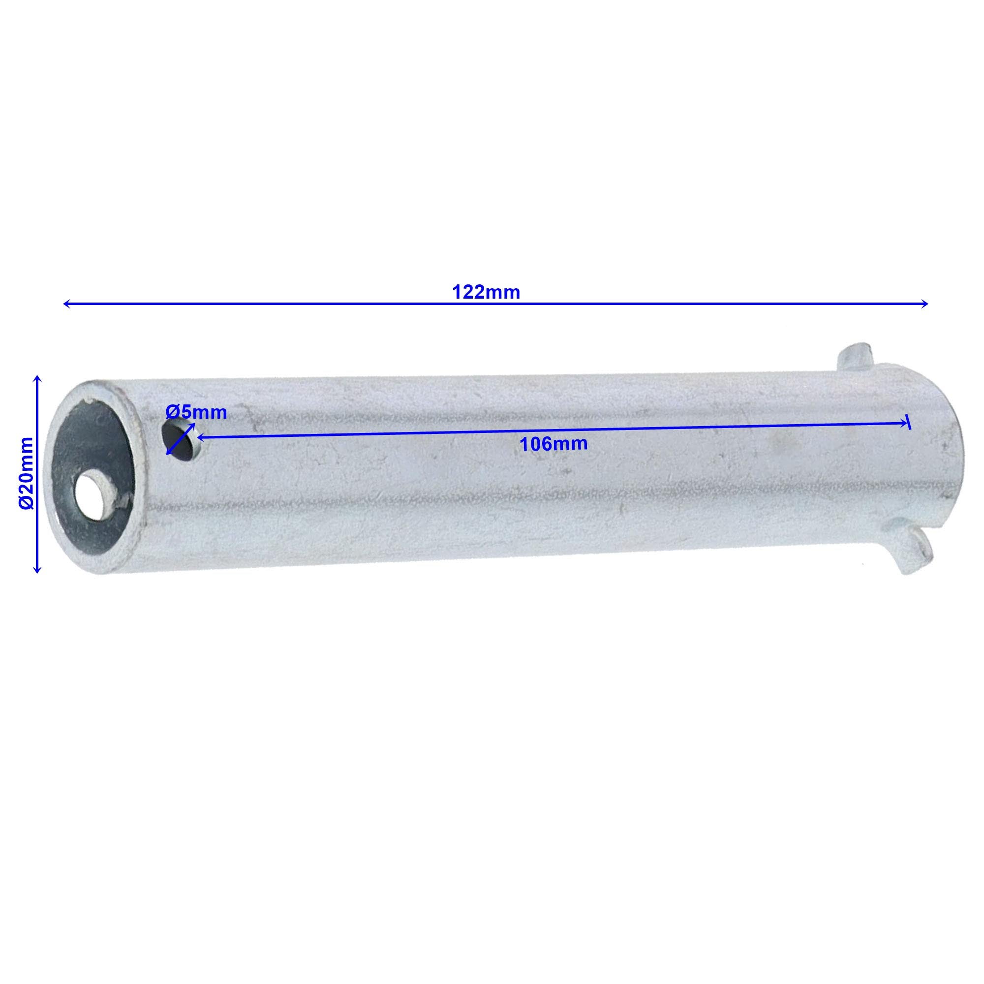 Achse für Stützrad L-122mm / Ø20mm