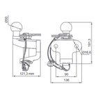Anhängerkupplung Zweifach Ø50mm 3.500kg Schwarz
