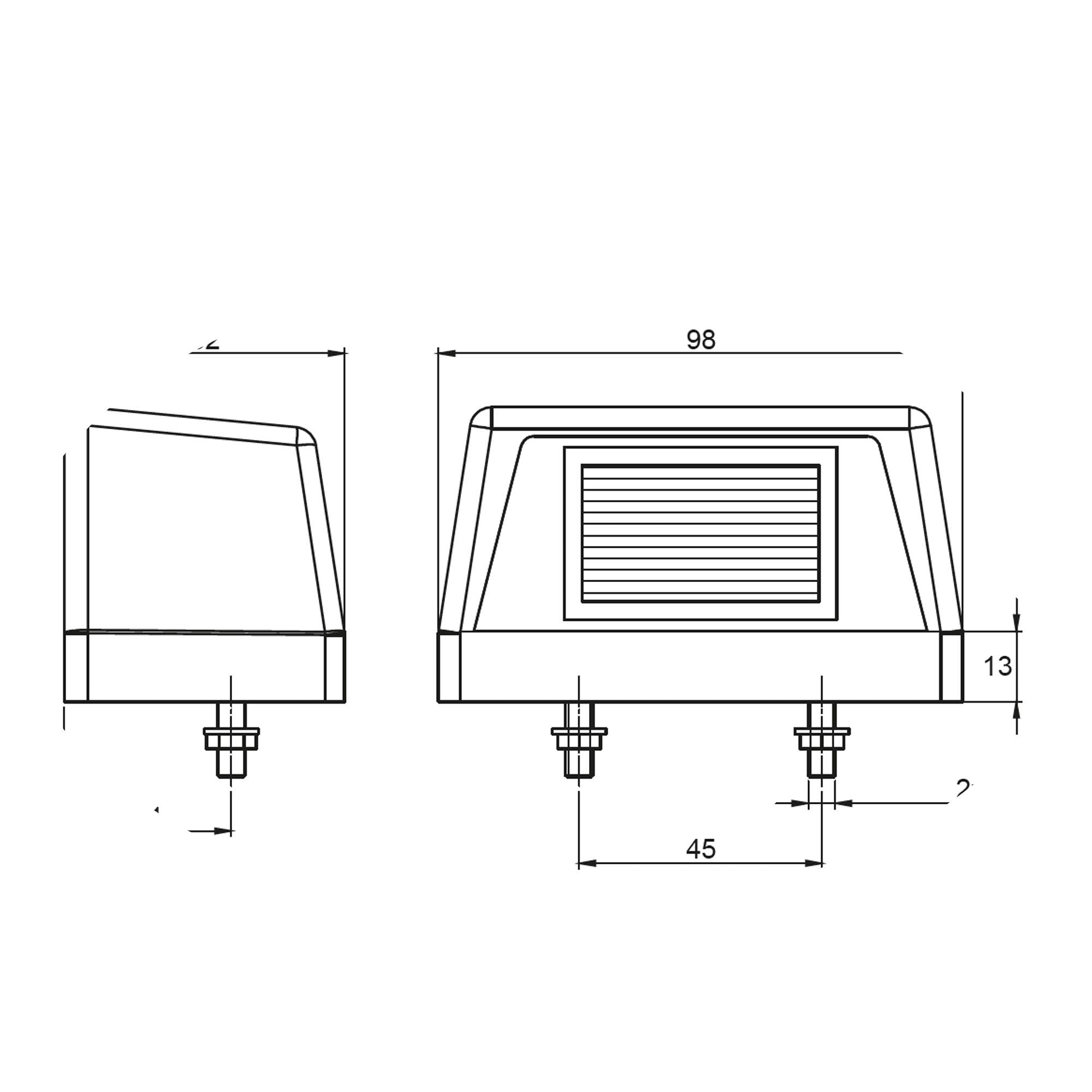 Kennzeichenleuchte LT120 12V/5W Promot trailerteile.eu.