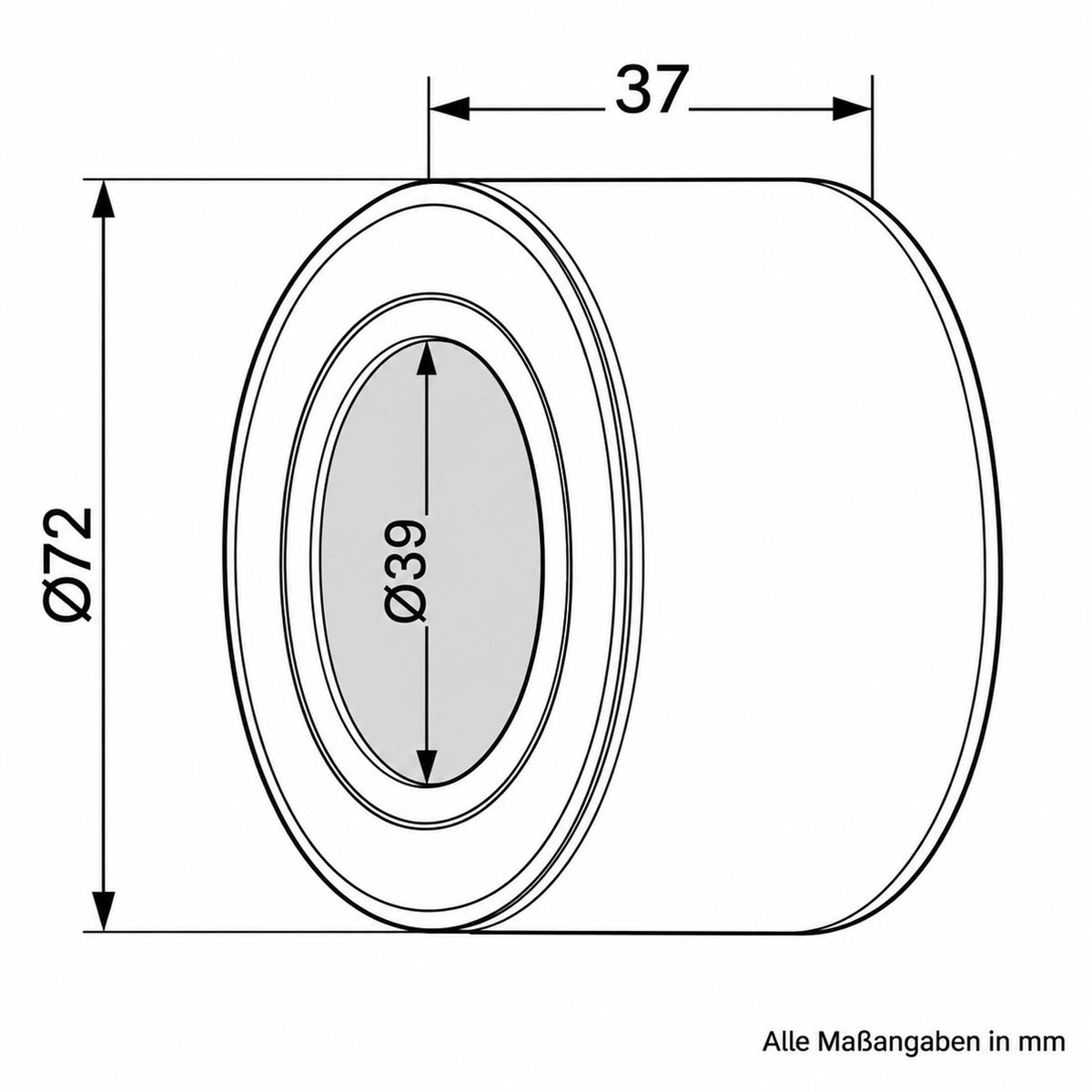 Radlagersatz Kompaktlager 39x72x37mm passend für Alko Knott Schlegl | wasserdicht