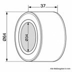 Radlagersatz Kompaktlager 34x64x37mm passend für Alko Knott BPW