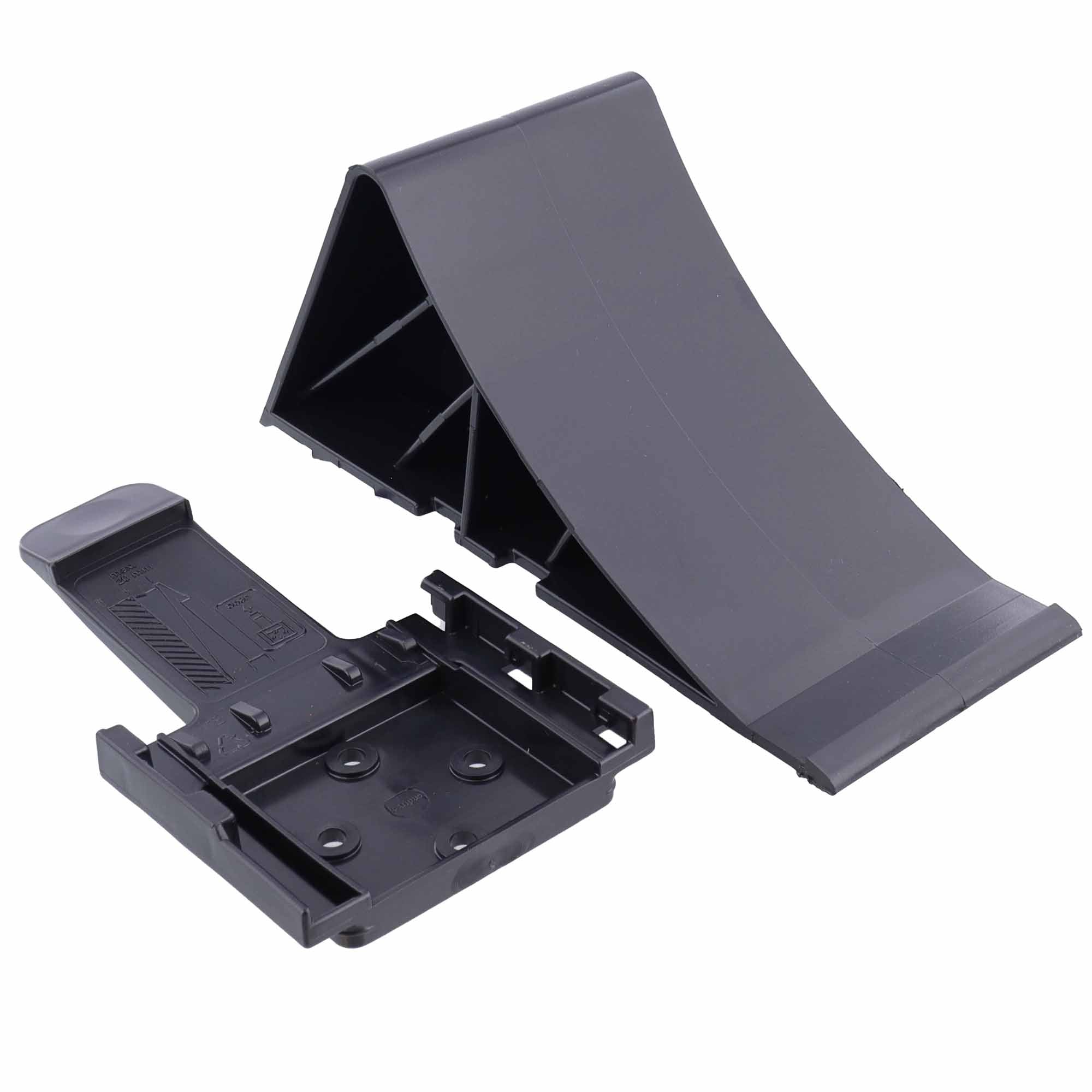 Unterlegkeil Bremskeil Schwarz mit Klipp-Halter