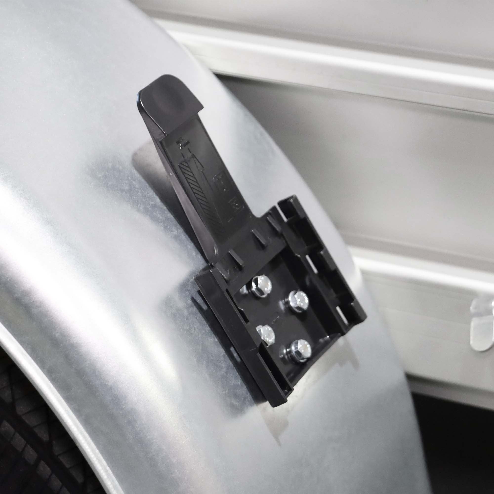 Unterlegkeil Bremskeil Schwarz mit Klipp-Halter