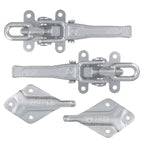 2x Exzenterverschluss 6043 verstellbar mit Gegenhalter 6044, Stahl verzinkt, zum Anschrauben