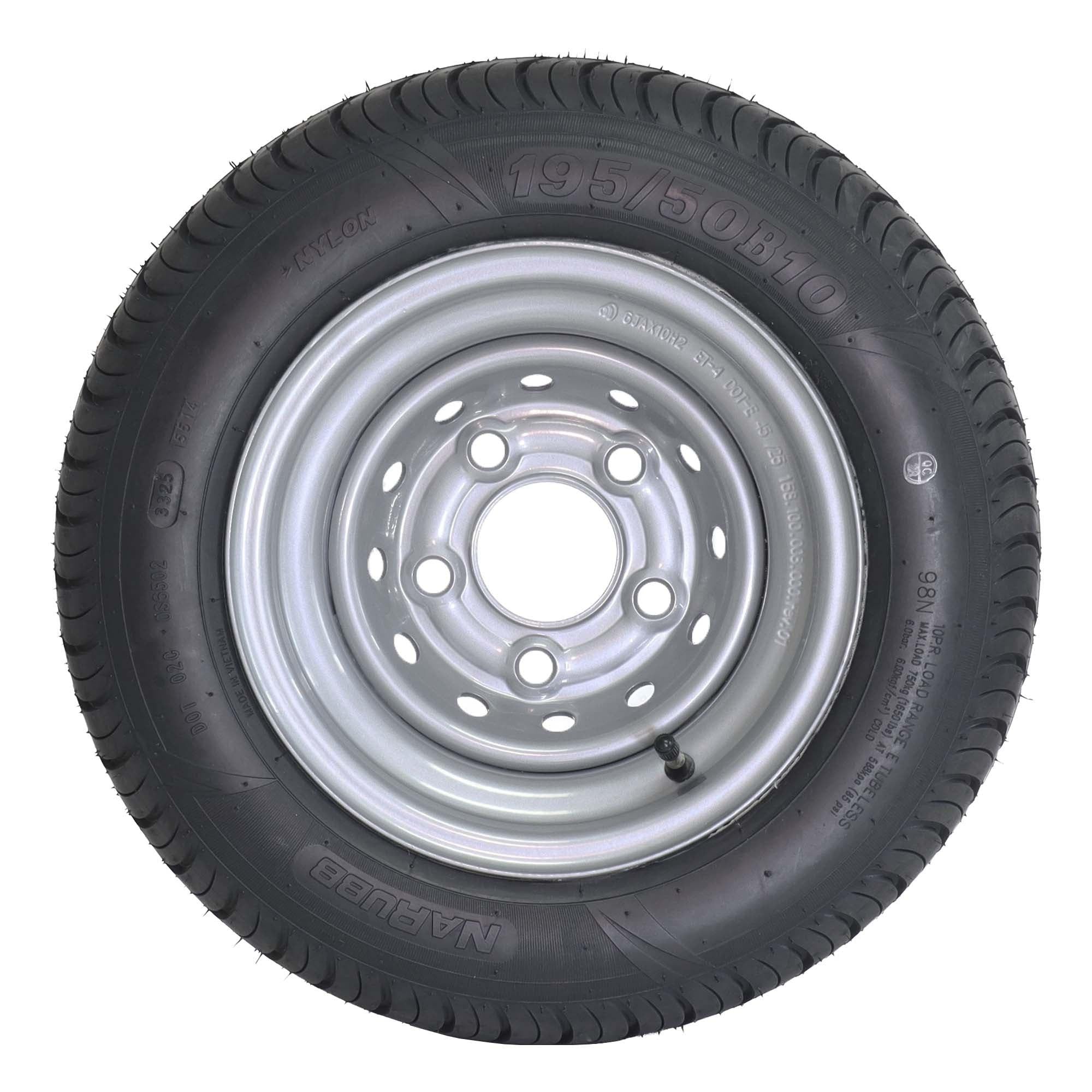 Komplettrad 195/50 B10 98N M+S auf 6Jx10H2 Felge 5x112 ET-4 TMN-Handels GmbH trailerteile.eu.