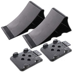 2x Unterlegkeile Bremskeil mit Klipp-Halter Schwarz Keil Anhänger Trailer U-Keil LOKHEN trailerteile.eu.