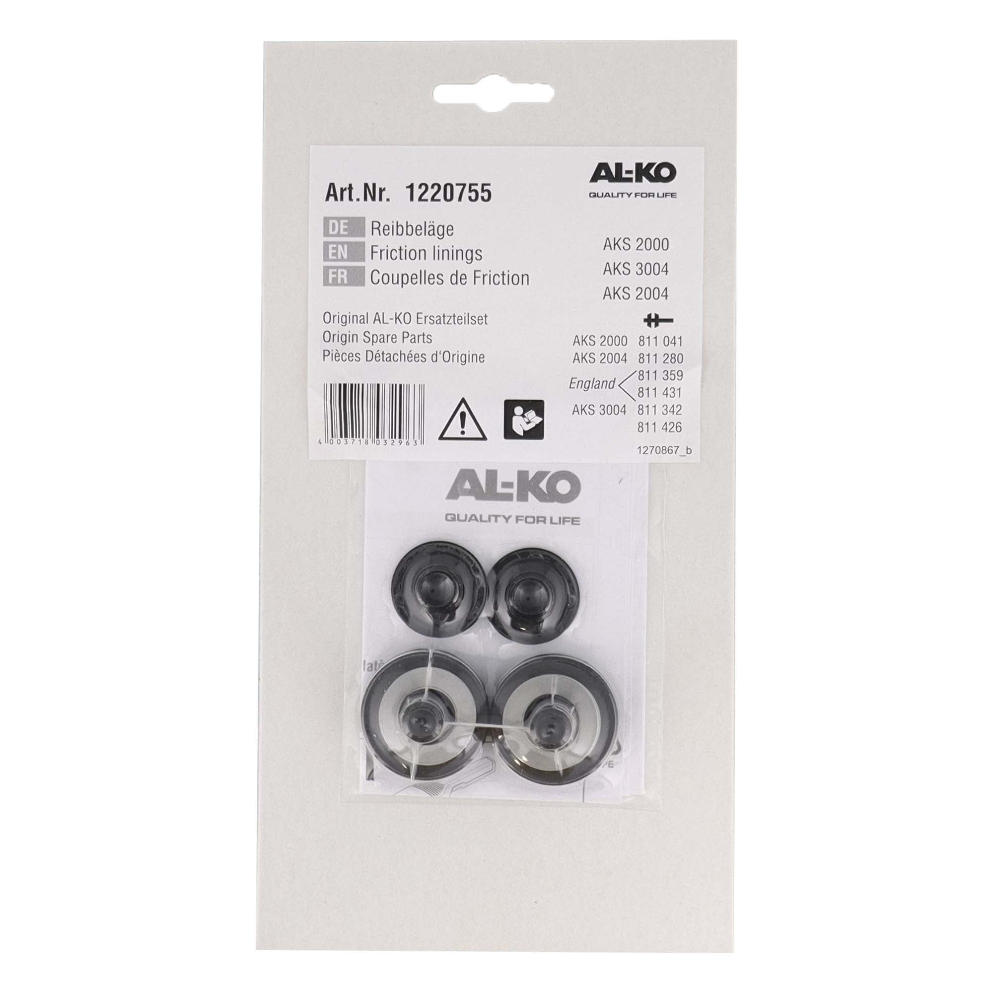 AL-KO Reibbelag Satz für AKS 2000/2004/3004 | 1220755