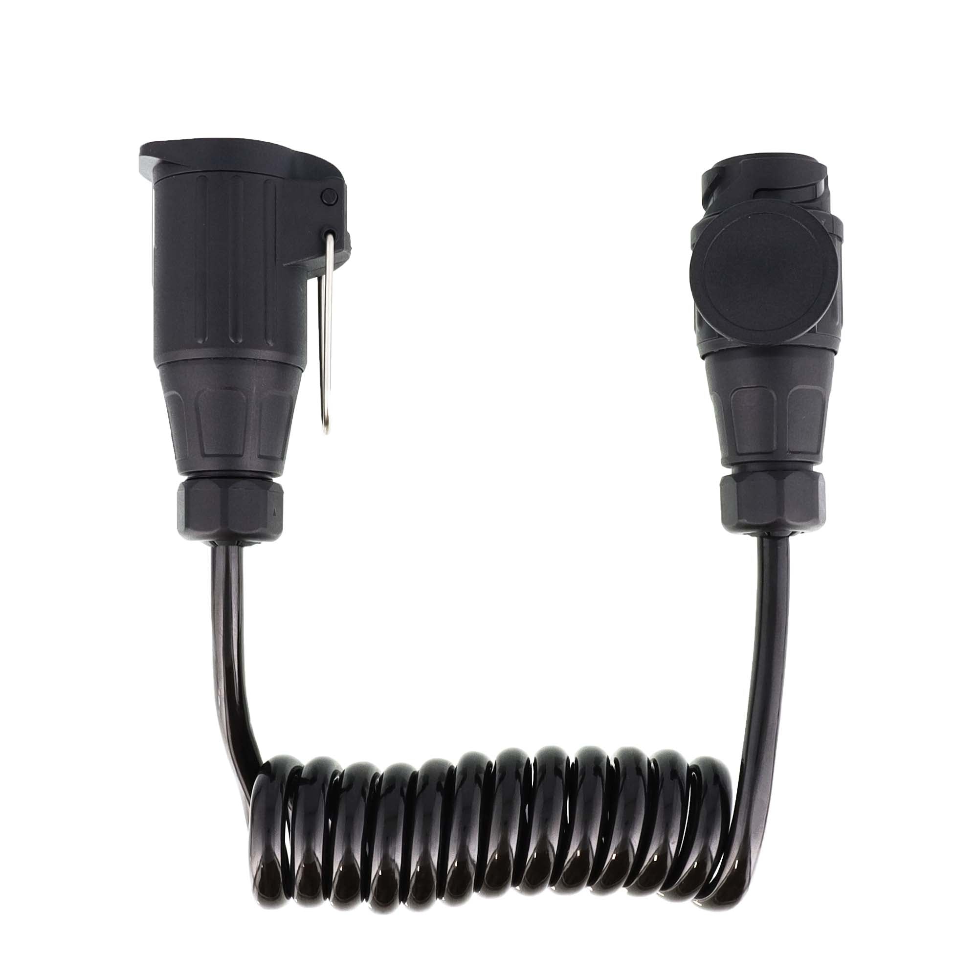 13-poliges Spiralkabel Verlängerungskabel 13-Adern 1,5M 1x Stecker / 1x Steckdose